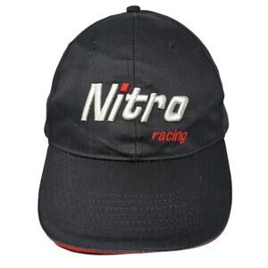 Nitro Racing Slideback Baseball Hat Black One Size Adjustable Embroidered